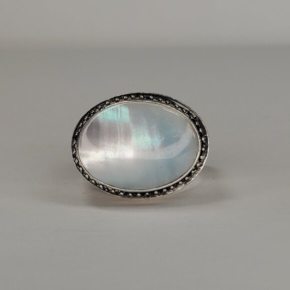 Lori Bonn Moonstone Filigree Sterling Silver Ring, Size 7 - Picture 2 of 9